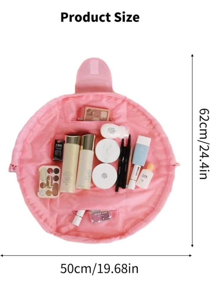 شنطة المكياج المحمولة بينك - Image 4